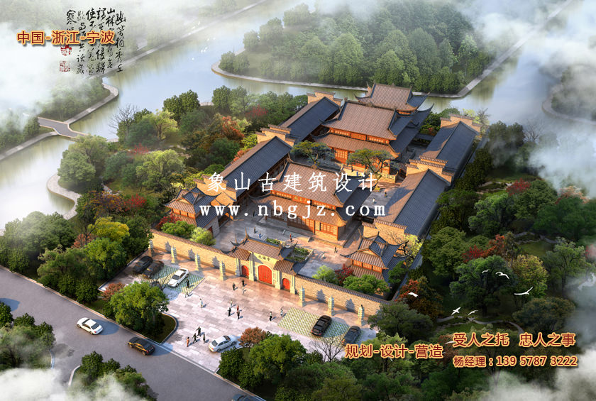 寺廟重建規劃設計方案_寧波天福寺